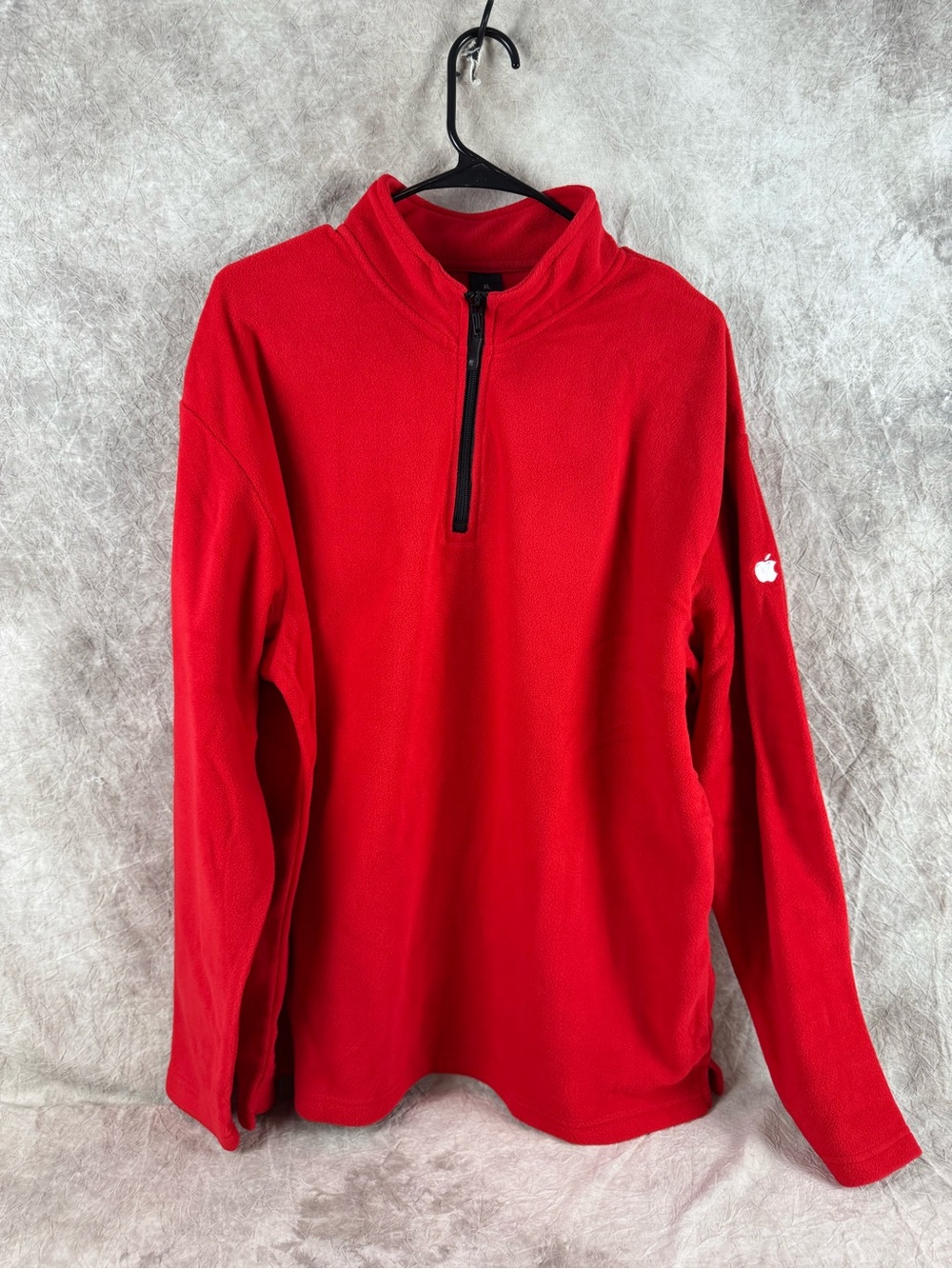 Apple Red Quarter-Zip Fleece Pullover NWT Soft